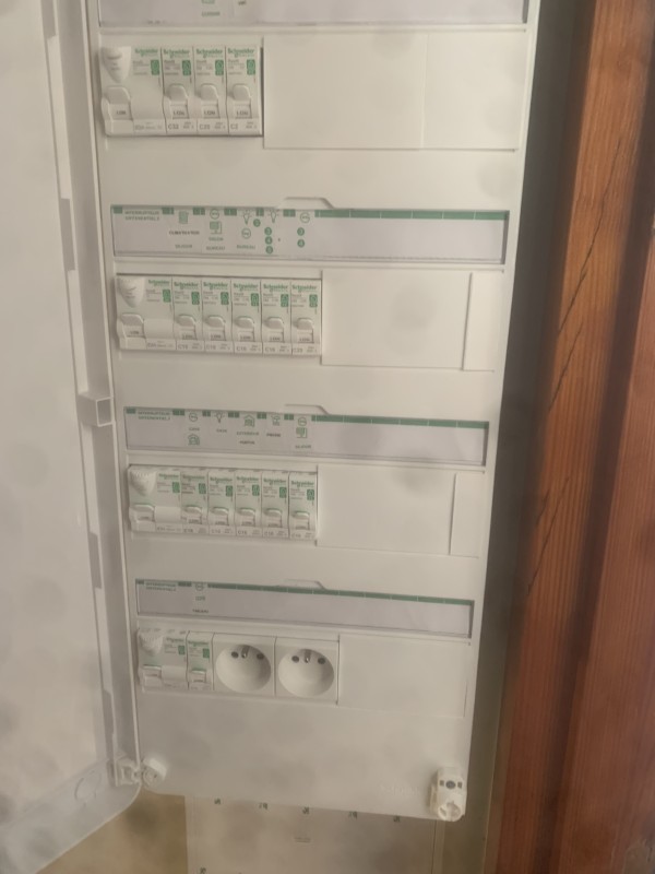 électricien pour pose et mise en conformité nouveau tableau électrique 