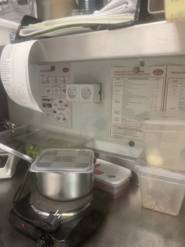 remise en conformité des prises d'une cuisine professionnelle rue ste catherine proche place de la bourse