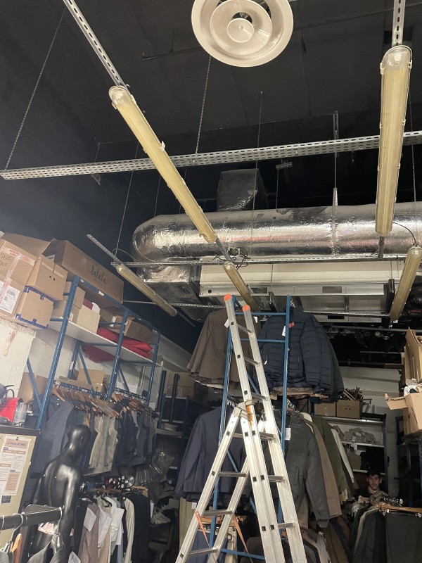 remplacement des luminaires d un magasin de 150 m2 à Mérignac proche pessac 